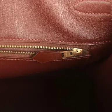 HERMÈS Vintage Hermes Birkin 35 Noisette Box Gold Hardware | Thumbnail 9 HERMÈS Vintage Hermes Birkin 35 Noisette Box Gold Hardware | Thumbnail 9