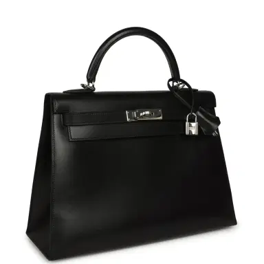 HERMÈS Vintage Hermes Kelly Sellier 32 Black Box Palladium Hardware | Thumbnail 2 HERMÈS Vintage Hermes Kelly Sellier 32 Black Box Palladium Hardware | Thumbnail 2