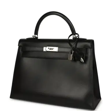 HERMÈS Vintage Hermes Kelly Sellier 32 Black Box Palladium Hardware | Thumbnail 5 HERMÈS Vintage Hermes Kelly Sellier 32 Black Box Palladium Hardware | Thumbnail 5