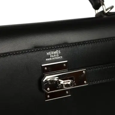 HERMÈS Vintage Hermes Kelly Sellier 32 Black Box Palladium Hardware | Thumbnail 7 HERMÈS Vintage Hermes Kelly Sellier 32 Black Box Palladium Hardware | Thumbnail 7