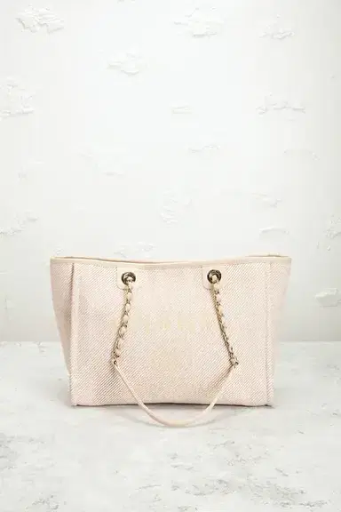 chanel Chanel Small Deauville Tote Bag | Thumbnail 2 chanel Chanel Small Deauville Tote Bag | Thumbnail 2