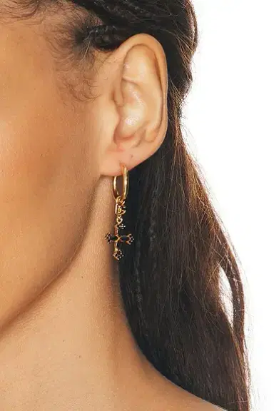 Dolce & Gabbana Hoop Cross Earrings | Thumbnail 2 Dolce & Gabbana Hoop Cross Earrings | Thumbnail 2