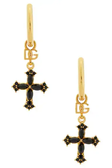 Dolce & Gabbana Hoop Cross Earrings | Thumbnail 4 Dolce & Gabbana Hoop Cross Earrings | Thumbnail 4
