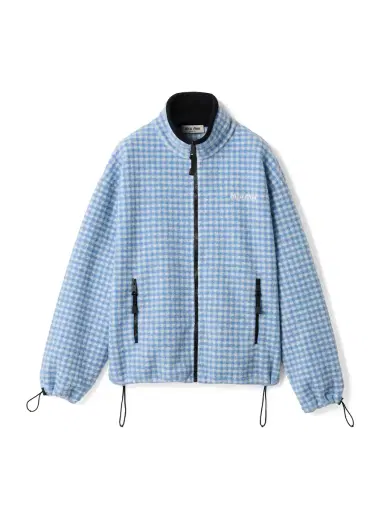 Miu Miu Gingham Check Fleece Jacket | Thumbnail 1 Miu Miu Gingham Check Fleece Jacket | Thumbnail 1