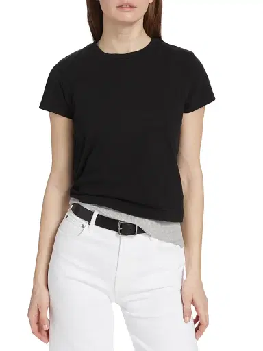 AGOLDE Women's Adine Shrunked T-Shirt - Black | Thumbnail 3 AGOLDE Women's Adine Shrunked T-Shirt - Black | Thumbnail 3