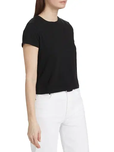 AGOLDE Women's Adine Shrunked T-Shirt - Black | Thumbnail 4 AGOLDE Women's Adine Shrunked T-Shirt - Black | Thumbnail 4