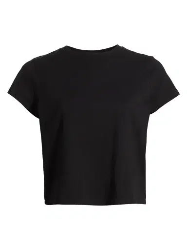 AGOLDE Women's Adine Shrunked T-Shirt - Black | Thumbnail 1 AGOLDE Women's Adine Shrunked T-Shirt - Black | Thumbnail 1