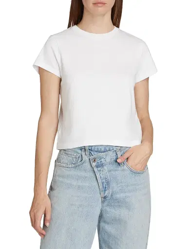 AGOLDE Women's Adine Shrunked T-Shirt - White | Thumbnail 3 AGOLDE Women's Adine Shrunked T-Shirt - White | Thumbnail 3