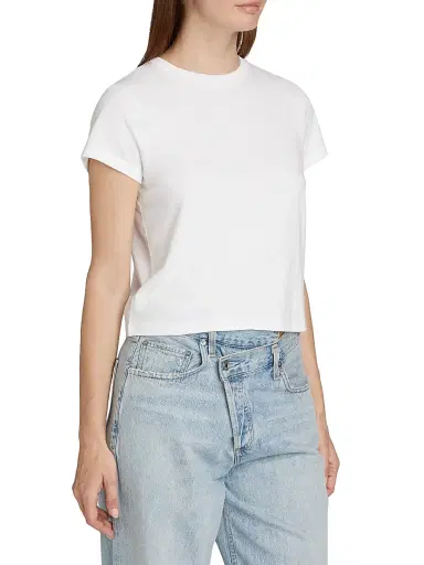 AGOLDE Women's Adine Shrunked T-Shirt - White | Thumbnail 4 AGOLDE Women's Adine Shrunked T-Shirt - White | Thumbnail 4