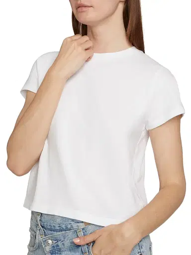AGOLDE Women's Adine Shrunked T-Shirt - White | Thumbnail 6 AGOLDE Women's Adine Shrunked T-Shirt - White | Thumbnail 6