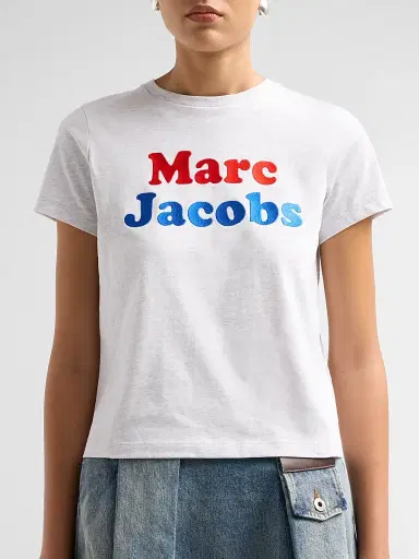 Marc Jacobs Women's Canal St Logo Cotton T-Shirt - Heather Grey | Thumbnail 5 Marc Jacobs Women's Canal St Logo Cotton T-Shirt - Heather Grey | Thumbnail 5