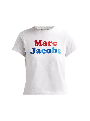 Marc Jacobs Women's Canal St Logo Cotton T-Shirt - Heather Grey | Thumbnail 1 Marc Jacobs Women's Canal St Logo Cotton T-Shirt - Heather Grey | Thumbnail 1