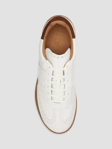 Polo Ralph Lauren Men's Heritage Aera Low-Top Lace-Up Sneakers - Deckwash White | Thumbnail 4 Polo Ralph Lauren Men's Heritage Aera Low-Top Lace-Up Sneakers - Deckwash White | Thumbnail 4