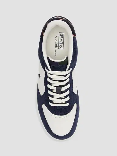 Polo Ralph Lauren Men's Masters Court Low-Top Sneakers - Navy White Multi - Size 9 | Thumbnail 4 Polo Ralph Lauren Men's Masters Court Low-Top Sneakers - Navy White Multi - Size 9 | Thumbnail 4