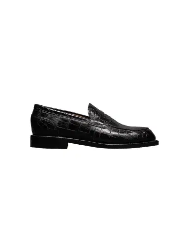 Allen Edmonds Men's Miller Croc-Embossed Leather Penny Loafers - Black Croc | Thumbnail 1 Allen Edmonds Men's Miller Croc-Embossed Leather Penny Loafers - Black Croc | Thumbnail 1