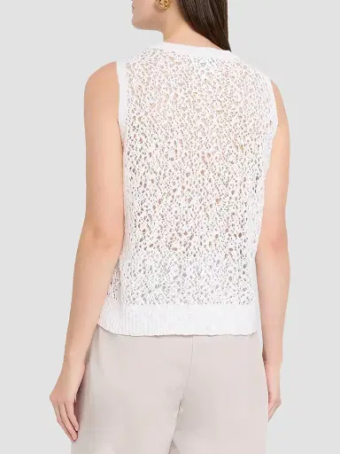 Eileen Fisher Women's Jewel Neck Shell Top | Thumbnail 3 Eileen Fisher Women's Jewel Neck Shell Top | Thumbnail 3