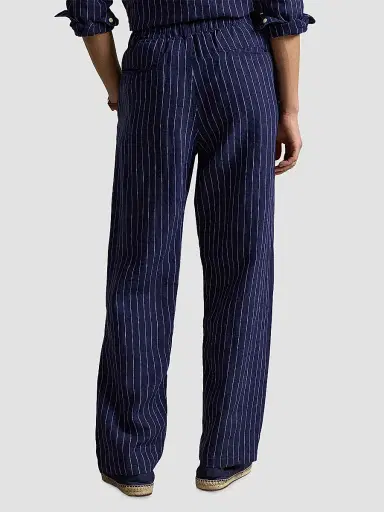Polo Ralph Lauren Men's Lateef Relaxed-Fit Striped Linen Trousers | Thumbnail 3 Polo Ralph Lauren Men's Lateef Relaxed-Fit Striped Linen Trousers | Thumbnail 3