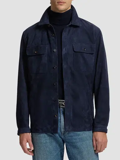 Ralph Lauren Purple Label Men's Suede Shirt Jacket | Thumbnail 4 Ralph Lauren Purple Label Men's Suede Shirt Jacket | Thumbnail 4