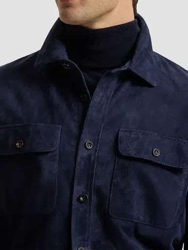 Ralph Lauren Purple Label Men's Suede Shirt Jacket | Thumbnail 5 Ralph Lauren Purple Label Men's Suede Shirt Jacket | Thumbnail 5