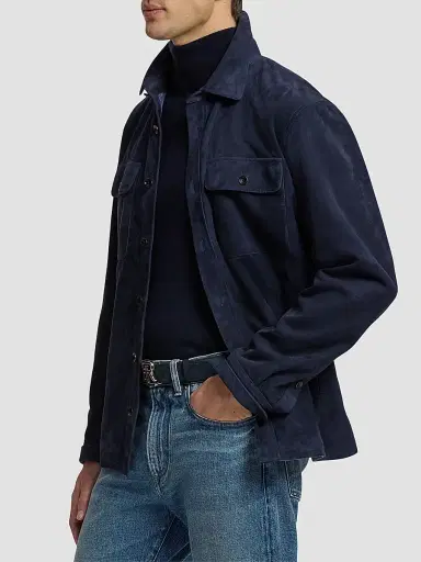 Ralph Lauren Purple Label Men's Suede Shirt Jacket | Thumbnail 7 Ralph Lauren Purple Label Men's Suede Shirt Jacket | Thumbnail 7