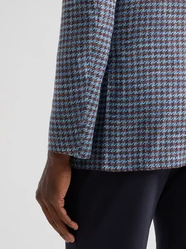 Sartorio Napoli Men's Houndstooth Wool-Blend Sport Coat - Blue | Thumbnail 8 Sartorio Napoli Men's Houndstooth Wool-Blend Sport Coat - Blue | Thumbnail 8