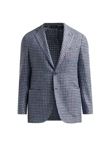Sartorio Napoli Men's Houndstooth Wool-Blend Sport Coat - Blue | Thumbnail 1 Sartorio Napoli Men's Houndstooth Wool-Blend Sport Coat - Blue | Thumbnail 1