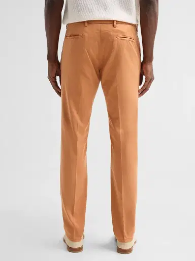 Sartorio Napoli Men's Solid Crease-Front Trousers - Brick | Thumbnail 3 Sartorio Napoli Men's Solid Crease-Front Trousers - Brick | Thumbnail 3