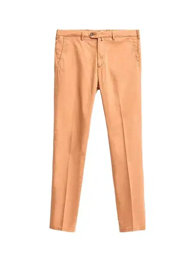 Sartorio Napoli Men's Solid Crease-Front Trousers - Brick | Thumbnail 1 Sartorio Napoli Men's Solid Crease-Front Trousers - Brick | Thumbnail 1