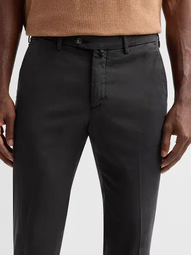 Sartorio Napoli Men's Solid Crease-Front Trousers - Black | Thumbnail 5 Sartorio Napoli Men's Solid Crease-Front Trousers - Black | Thumbnail 5