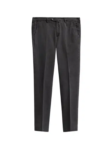 Sartorio Napoli Men's Solid Crease-Front Trousers - Black | Thumbnail 1 Sartorio Napoli Men's Solid Crease-Front Trousers - Black | Thumbnail 1