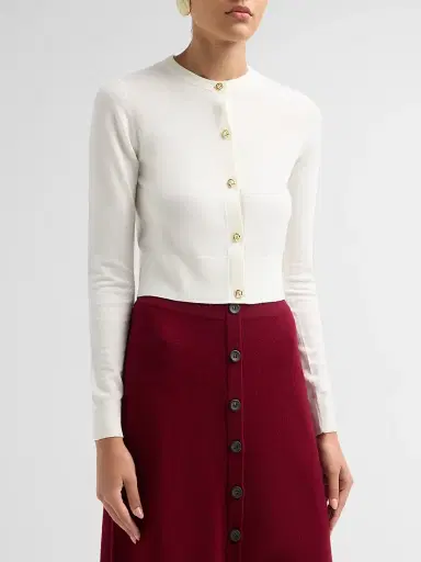 Altuzarra Women's Arlette Slim-Fit Wool-Blend Cardigan - | Thumbnail 4 Altuzarra Women's Arlette Slim-Fit Wool-Blend Cardigan - | Thumbnail 4