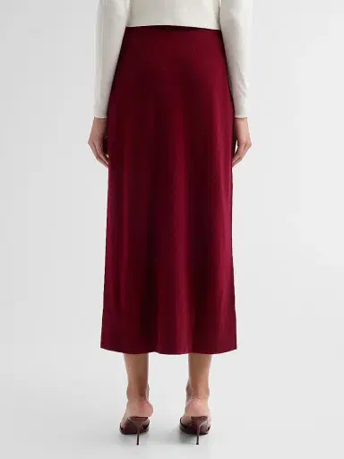 Altuzarra Women's Callahan Cashmere Button-Front Midi Skirt - Grenache - Size XL | Thumbnail 3 Altuzarra Women's Callahan Cashmere Button-Front Midi Skirt - Grenache - Size XL | Thumbnail 3