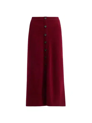 Altuzarra Women's Callahan Cashmere Button-Front Midi Skirt - Grenache - Size XL | Thumbnail 1 Altuzarra Women's Callahan Cashmere Button-Front Midi Skirt - Grenache - Size XL | Thumbnail 1