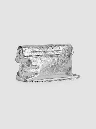 Balenciaga Women's Le City Clutch with Chain - Silver | Thumbnail 6 Balenciaga Women's Le City Clutch with Chain - Silver | Thumbnail 6
