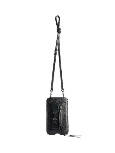 Balenciaga Women's Le City Vertical Phone Holder - Black | Thumbnail 1 Balenciaga Women's Le City Vertical Phone Holder - Black | Thumbnail 1