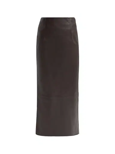 Loulou de Saison Women's Inga Leather Maxi Skirt - Coffee | Thumbnail 1 Loulou de Saison Women's Inga Leather Maxi Skirt - Coffee | Thumbnail 1