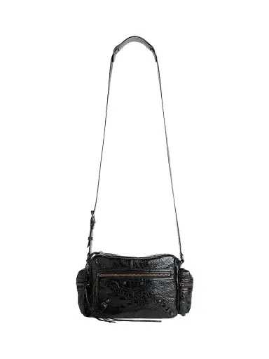Balenciaga Men's Le City Crossbody Camera Bag - Black | Thumbnail 1 Balenciaga Men's Le City Crossbody Camera Bag - Black | Thumbnail 1