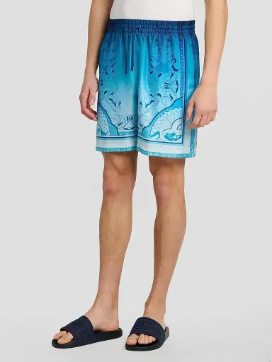 Casablanca Men's Egyptian Rug Silk Shorts | Thumbnail 4 Casablanca Men's Egyptian Rug Silk Shorts | Thumbnail 4