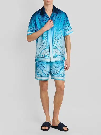 Casablanca Men's Egyption Rug Silk Camp Shirt | Thumbnail 2 Casablanca Men's Egyption Rug Silk Camp Shirt | Thumbnail 2