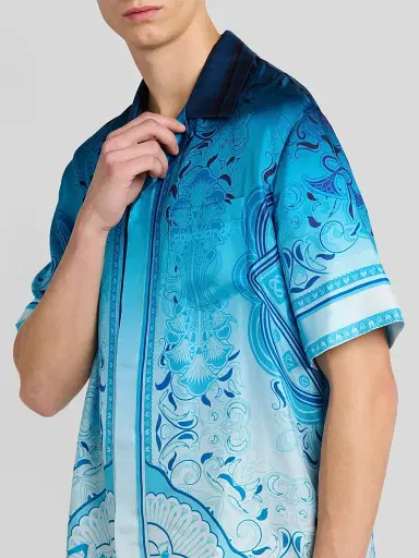 Casablanca Men's Egyption Rug Silk Camp Shirt | Thumbnail 5 Casablanca Men's Egyption Rug Silk Camp Shirt | Thumbnail 5