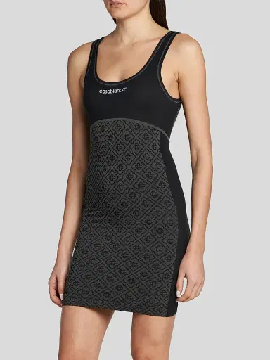 Casablanca Women's Monogram Seamless Scoopneck Minidress | Thumbnail 4 Casablanca Women's Monogram Seamless Scoopneck Minidress | Thumbnail 4