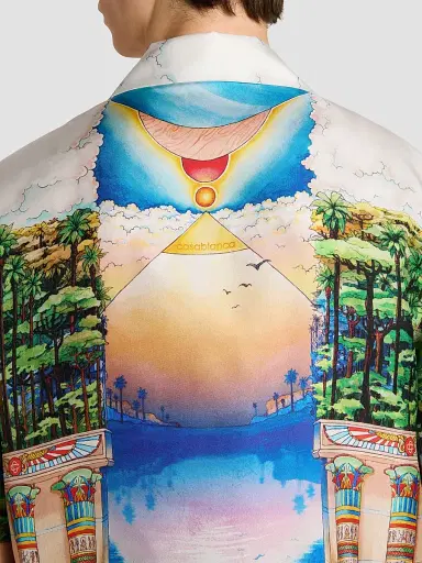 Casablanca Men's Trompe L'Oeil Camp Shirt - Size XXXL | Thumbnail 5 Casablanca Men's Trompe L'Oeil Camp Shirt - Size XXXL | Thumbnail 5