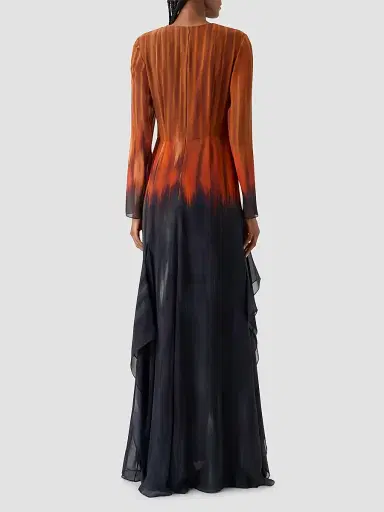 Akris Women's Silk Ombré Asymmetric A-Line Maxi Dress | Thumbnail 3 Akris Women's Silk Ombré Asymmetric A-Line Maxi Dress | Thumbnail 3