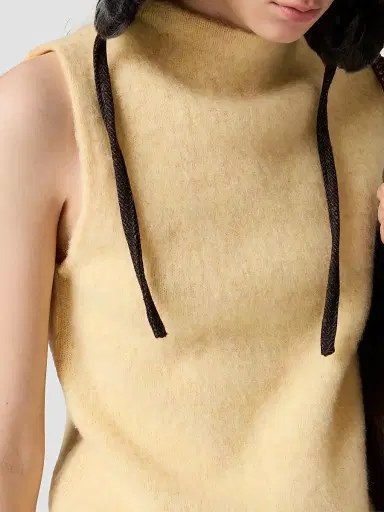 Miu Miu Women's Wool Vest - Yellow | Thumbnail 5 Miu Miu Women's Wool Vest - Yellow | Thumbnail 5