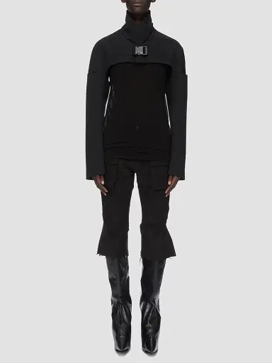 Rick Owens Men's Bolan Cropped Cargo Pants - Black | Thumbnail 2 Rick Owens Men's Bolan Cropped Cargo Pants - Black | Thumbnail 2