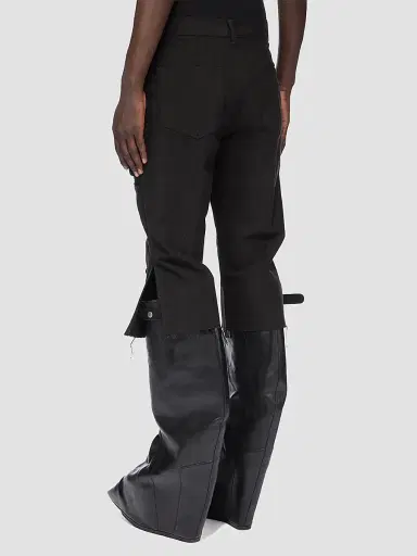 Rick Owens Men's Bolan Cropped Cargo Pants - Black | Thumbnail 3 Rick Owens Men's Bolan Cropped Cargo Pants - Black | Thumbnail 3