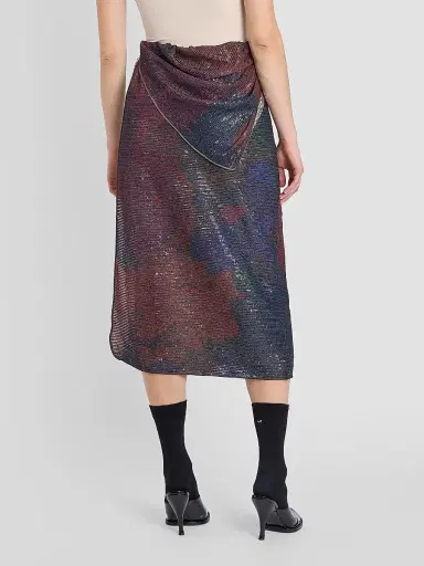 Maison Margiela Women's Sequined Draped Midi Skirt | Thumbnail 3 Maison Margiela Women's Sequined Draped Midi Skirt | Thumbnail 3
