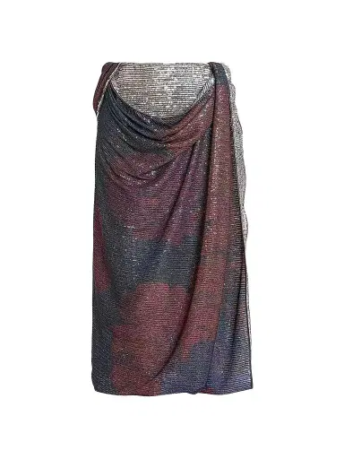 Maison Margiela Women's Sequined Draped Midi Skirt | Thumbnail 1 Maison Margiela Women's Sequined Draped Midi Skirt | Thumbnail 1