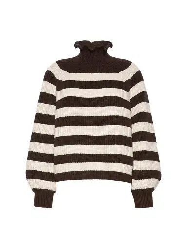 Max Mara Women's Relaxed Cut Wool and Cashmere Sweater - Dark Brown | Thumbnail 1 Max Mara Women's Relaxed Cut Wool and Cashmere Sweater - Dark Brown | Thumbnail 1