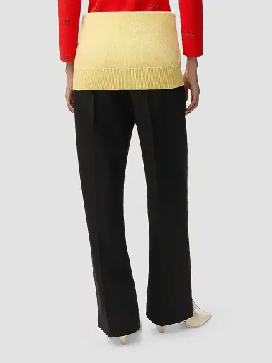 LOEWE Women's Removable-Flap-Waist Wool-Blend Trousers - Black | Thumbnail 3 LOEWE Women's Removable-Flap-Waist Wool-Blend Trousers - Black | Thumbnail 3